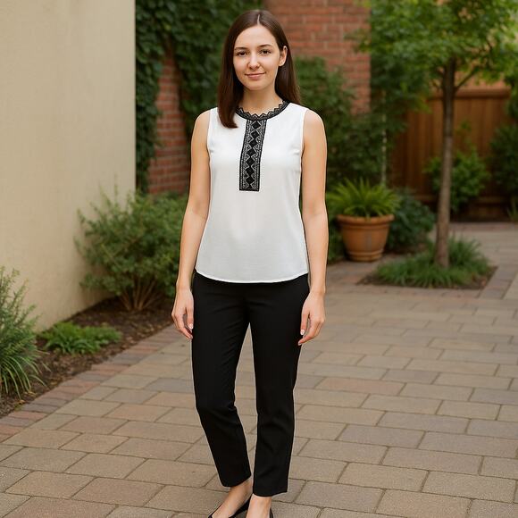 Yyigal Top Lace Trim Blouse - Picture 1 of 5